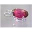 925 Sterling Silver Pendant, Crimson Topaz, SP018