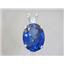 925 Sterling Silver Pendant, Created Blue Sapphire, SP018