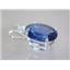 925 Sterling Silver Pendant, Created Blue Sapphire, SP018