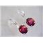925 Sterling Silver Earrings, Crimson Topaz, SE207