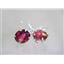 925 Sterling Silver Earrings, Crimson Topaz, SE207