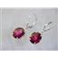 925 Sterling Silver Earrings, Crimson Topaz, SE207