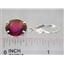 925 Sterling Silver Earrings, Crimson Topaz, SE207