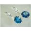 925 Sterling Silver Earrings, London Blue Topaz, SE207