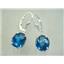 925 Sterling Silver Earrings, London Blue Topaz, SE207