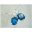 925 Sterling Silver Earrings, London Blue Topaz, SE207