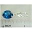 925 Sterling Silver Earrings, London Blue Topaz, SE207