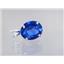 925 Sterling Silver Pendant, Created Blue Sapphire, SP040