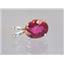 P002, Crimson Topaz 14k Gold Pendant