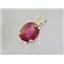 P002, Crimson Topaz 14k Gold Pendant