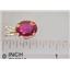 P002, Crimson Topaz 14k Gold Pendant