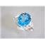 Swiss Blue Topaz Angel, 925 Sterling Silver Ring. SR154