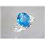 Swiss Blue Topaz Angel, 925 Sterling Silver Ring. SR154
