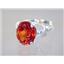Created Padparadsha Sapphire, 925 Silver Ring, SR154