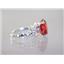 Created Padparadsha Sapphire, 925 Silver Ring, SR154