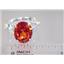 Created Padparadsha Sapphire, 925 Silver Ring, SR154