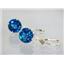 14k Gold Leverback Earrings, London Blue Topaz, E217