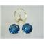 14k Gold Leverback Earrings, London Blue Topaz, E217