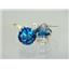 14k Gold Leverback Earrings, London Blue Topaz, E217