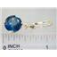 14k Gold Leverback Earrings, London Blue Topaz, E217