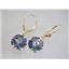 14k Gold Leverback Earrings, Mystic Fire Topaz, E217