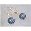 14k Gold Leverback Earrings, Mystic Fire Topaz, E217