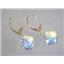 14k Gold Leverback Earrings, Mercury Mist Topaz, E217