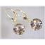 14k Gold Leverback Earrings, Smoky Quartz, E217