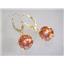 14k Gold Leverback Earrings, Twilight Fire Topaz, E217