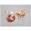 14k Gold Leverback Earrings, Twilight Fire Topaz, E217