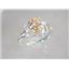 SR176, Champagne CZ, 925 Sterling Silver Ring