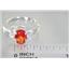 SR176, Created Padparadsha Sapphire, 925 Silver Ring