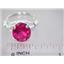 Created Ruby, 925 Sterling Silver Ring, SR154