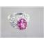 SR162, Pure Pink Topaz, 925 Sterling Silver Ring