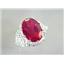 SR260, Created Ruby, 925 Sterling Silver Ring