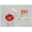 14k Gold Leverback Earrings, Padparadscha Sapphire, E107