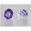 925 Sterling Silver Post Earrings, Amethyst, SE202