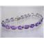 SB002, Amethyst, 925 Sterling Silver Bracelet