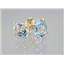 14k Gold Post Earrings, Aquamarine, E002