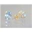 14k Gold Post Earrings, Aquamarine, E002