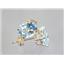 14k Gold Post Earrings, Aquamarine, E002