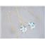 14k Gold Threader Earrings, Aquamarine, E003