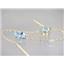 14k Gold Threader Earrings, Aquamarine, E003