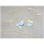 14k Gold Threader Earrings, Aquamarine, E005
