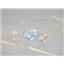14k Gold Threader Earrings, Aquamarine, E005