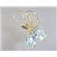 14k Gold Leverback Earrings, Aquamarine, E007