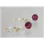 14k Gold Leverback Earrings, Mozambique Garnet, E017