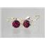 14k Gold Leverback Earrings, Mozambique Garnet, E017