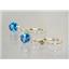 14k Gold Leverback Earrings, London Blue Topaz, E017