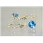 14k Gold Leverback Earrings, London Blue Topaz, E017